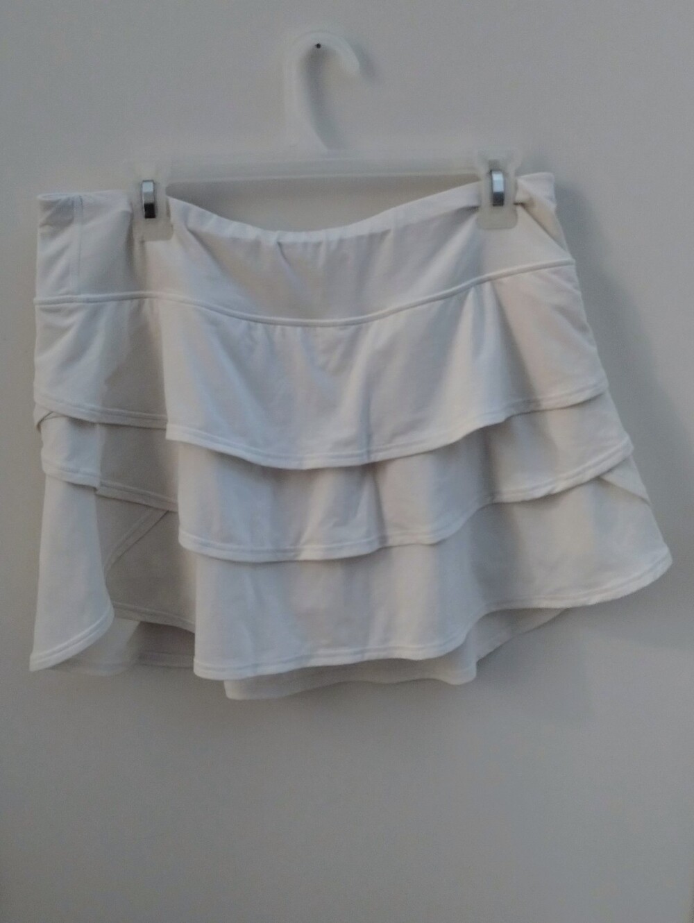 Ideology White Tiered Ruffle Women’s Skirt With Built In Shorts